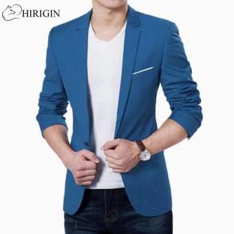 Single Button Blue Colour Blazer For Men