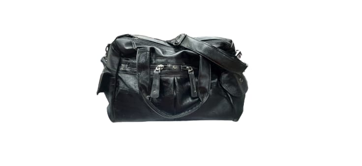 Black PU Lather unisex side Bag