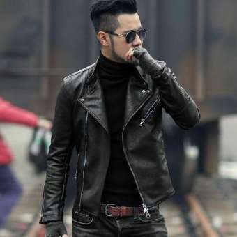 New Black Riding PU Leather Jacket