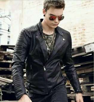 New Korean Style Faux Leather Jacket